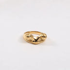 18K Gold Plated Stainless Steel Frog Rings Frog Shape Design Waterproof High Polished Hip Hop Rings for Women My Store