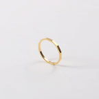 High End 18K Gold Plated Tungsten Stainless Steel Tangent Plane Dainty Rings for Women Finger Ring Non Tarnish My Store