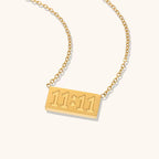 18K Gold Plated Waterproof Trendy 11:11 Angle Number Necklace Stainless Steel Jewelry Wholesale Supplier FJN0132 My Store