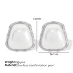 JEWELRY Eh281French Set Pearl Earrings New Square Coloured Beads Earrings Irregular Earrings My Store