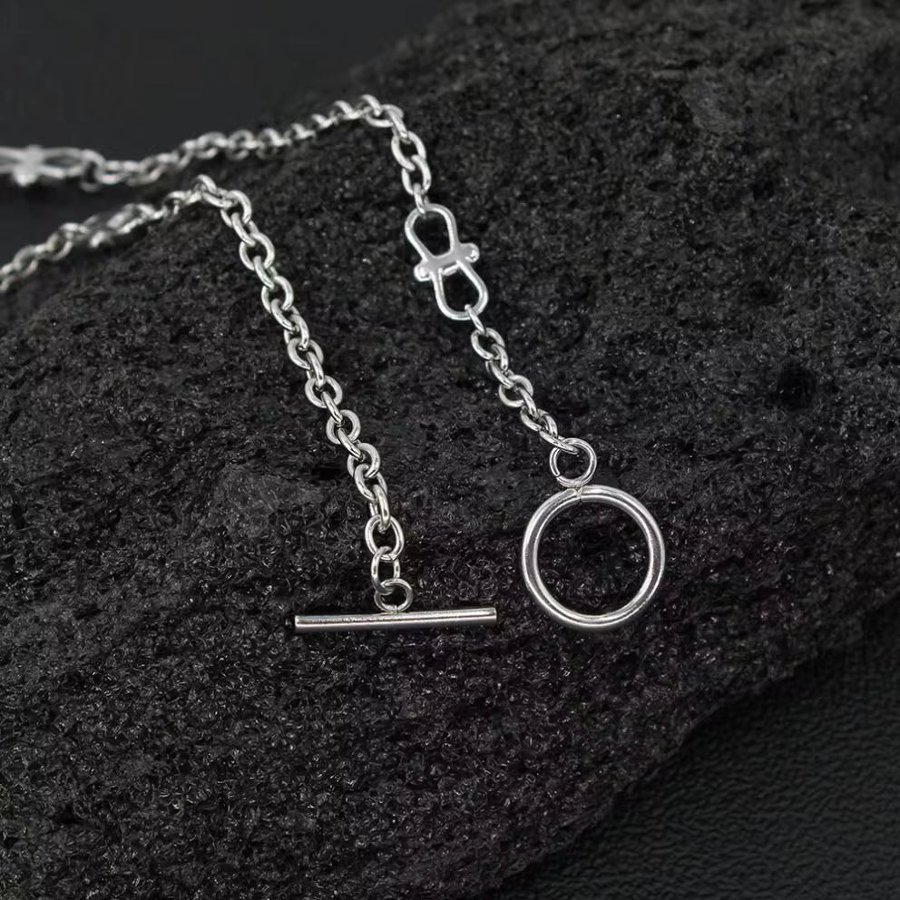 Fashion Long Chain Stainless Steel Necklace Wrapped Bracelets Sweater Chains Necklaces Jewelry My Store