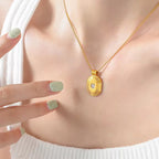 Non Tarnish Stainless Steel Jewelry Wholesale Zircon Pendant Link Chain Necklace My Store