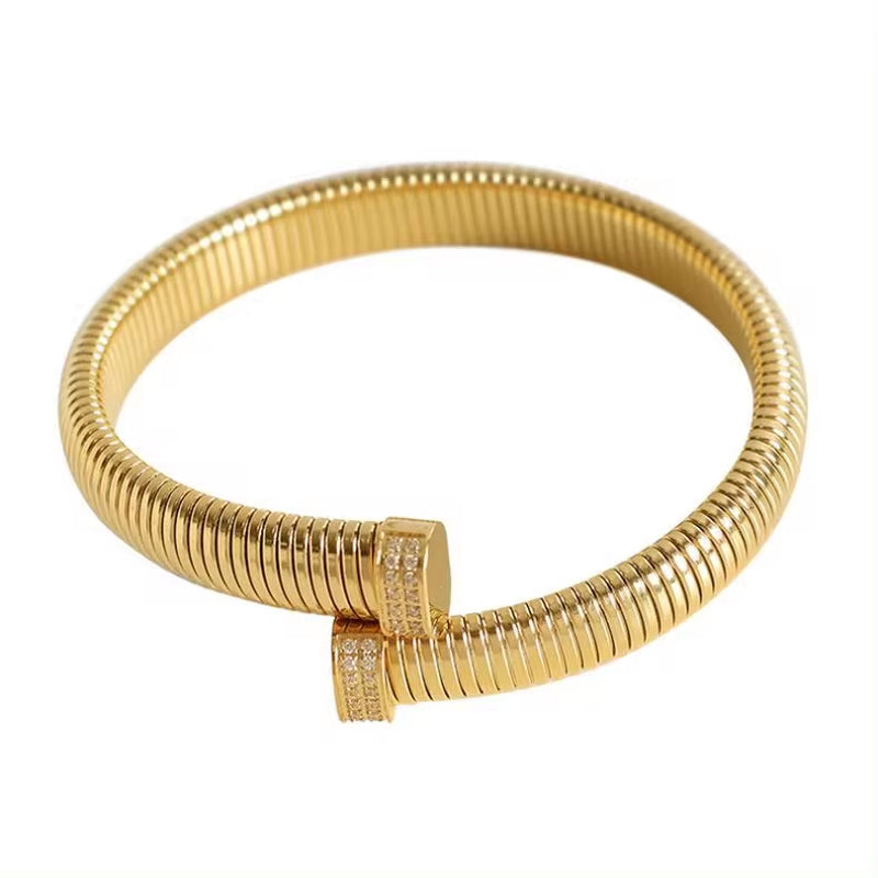 JEWELRY SZ03 Wholesale Stretch Snake Bone Chain Bangles Fashion Opening Adjustable Bangles My Store