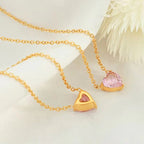 JEWELRY XL90 Fashion Zirconia Peach Heart Heart Pendant Necklace Collar Chain Micro Zirconia Necklace My Store