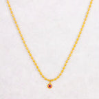 Wholesale Custom Stainless Steel Jewelry 18K PVD Gold Plated Oval Rice Bead Eyes Pendant Necklace for Women My Store