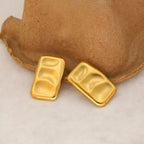 Unique Square High Quality Stainless Steel Pea Pod Earrings Stylish 18K Gold Color Women'S Gift LOW MOQ My Store