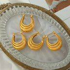 JEWELRY EH191 Wholesale French New Fashion Stainless Steel U-Shaped Earrings Vintage Earrings My Store