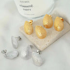 JEWELRY Fashionable Elegant Stainless Steel Metal Earrings Premium Feeling Shell Earrings for Women My Store