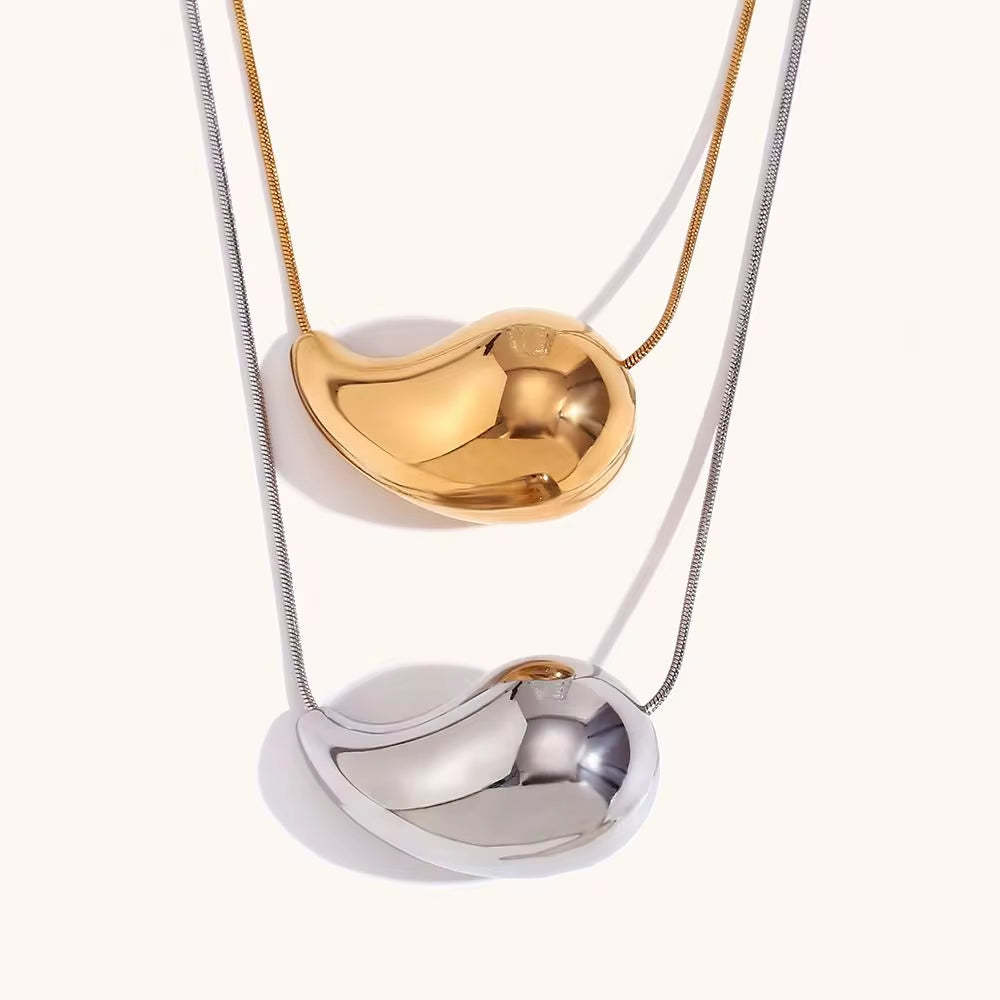 Drop Pendant Gold 18K Stainless Steel Chain Necklace Women Jewelry My Store