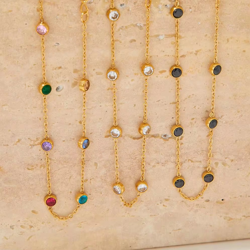 Wholesale Fashion Jewelry Stainless Steel Zircon Beach Anklet Foot Jewelry Stainless Steel Anklet for Women My Store