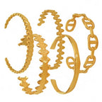 JEWELRY SZ29-35 2024 Fashion Stainless Steel Open Bangle Exaggerated Irregular Bangle My Store