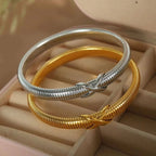 JEWELRY SZ09 New Stretch Snake Bone Bangles Simple Stainless Steel Bangles My Store