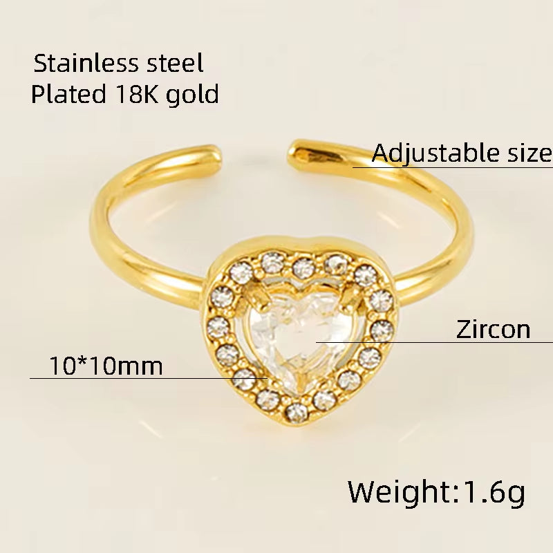 Personality Opening Adjustable 18K Stainless Steel Jewelry Hypoallergenic Ring My Store