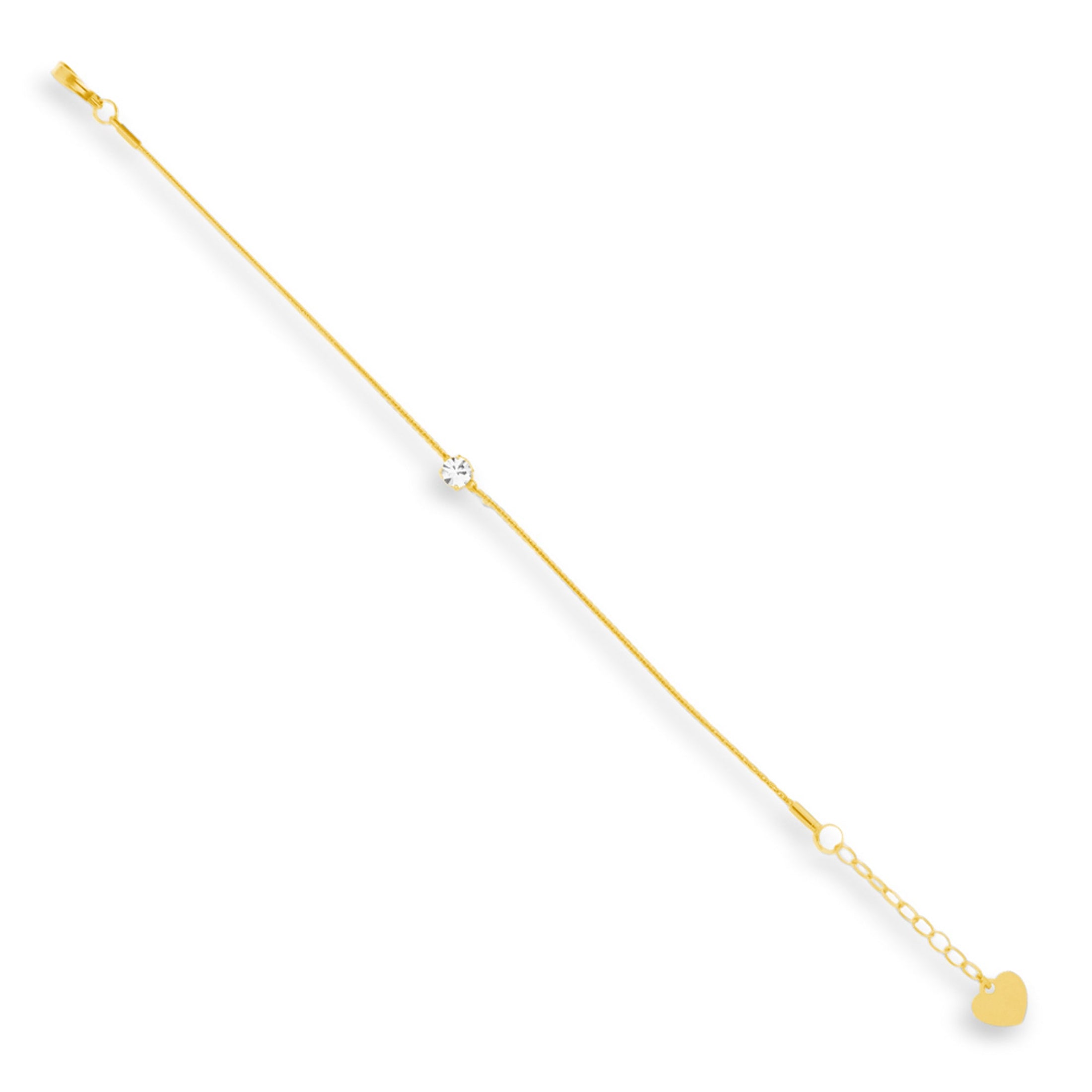 Dainty Crystal Charm Bracelet Angel