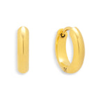 Smooth Curve Hoop Earrings Angel