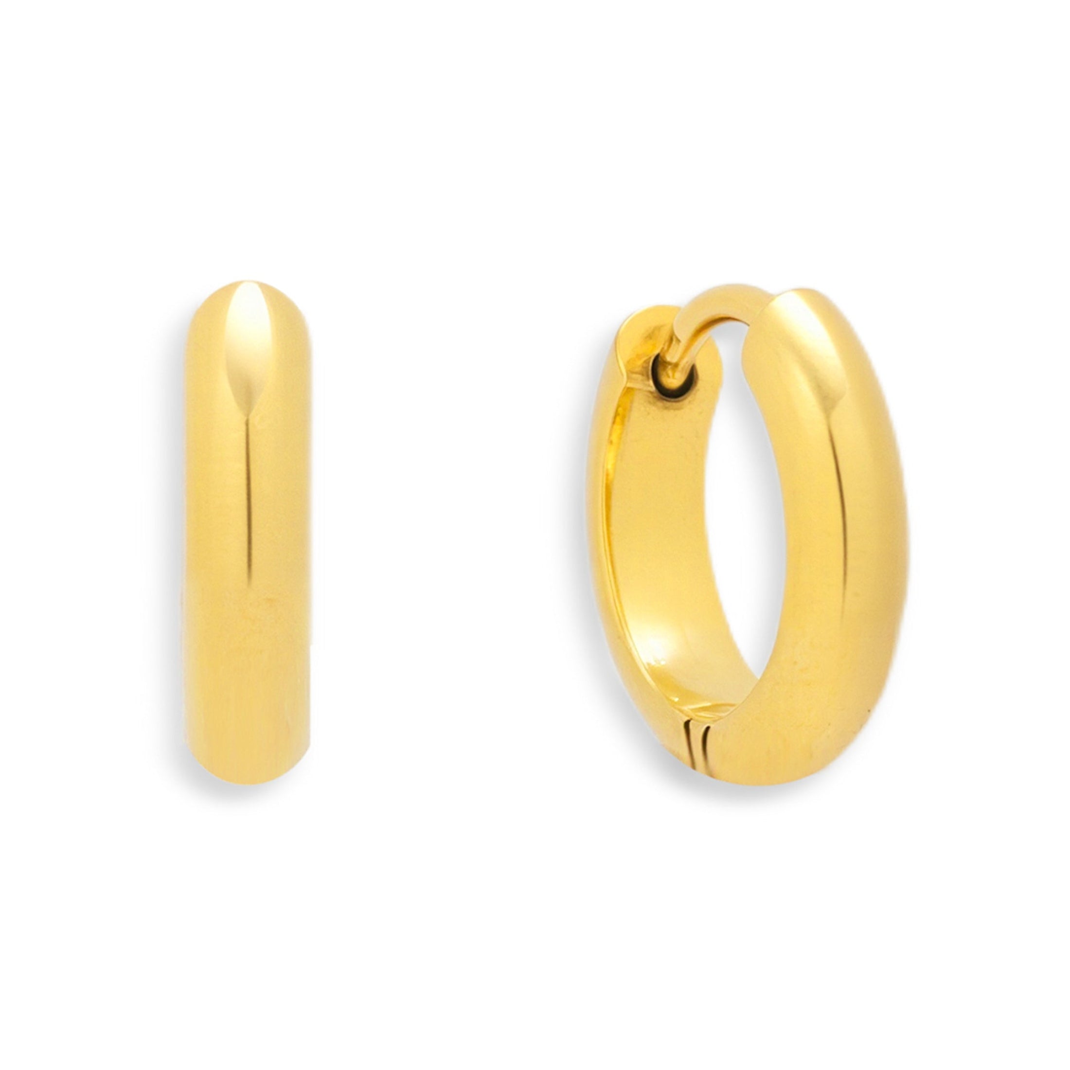 Smooth Curve Hoop Earrings Angel