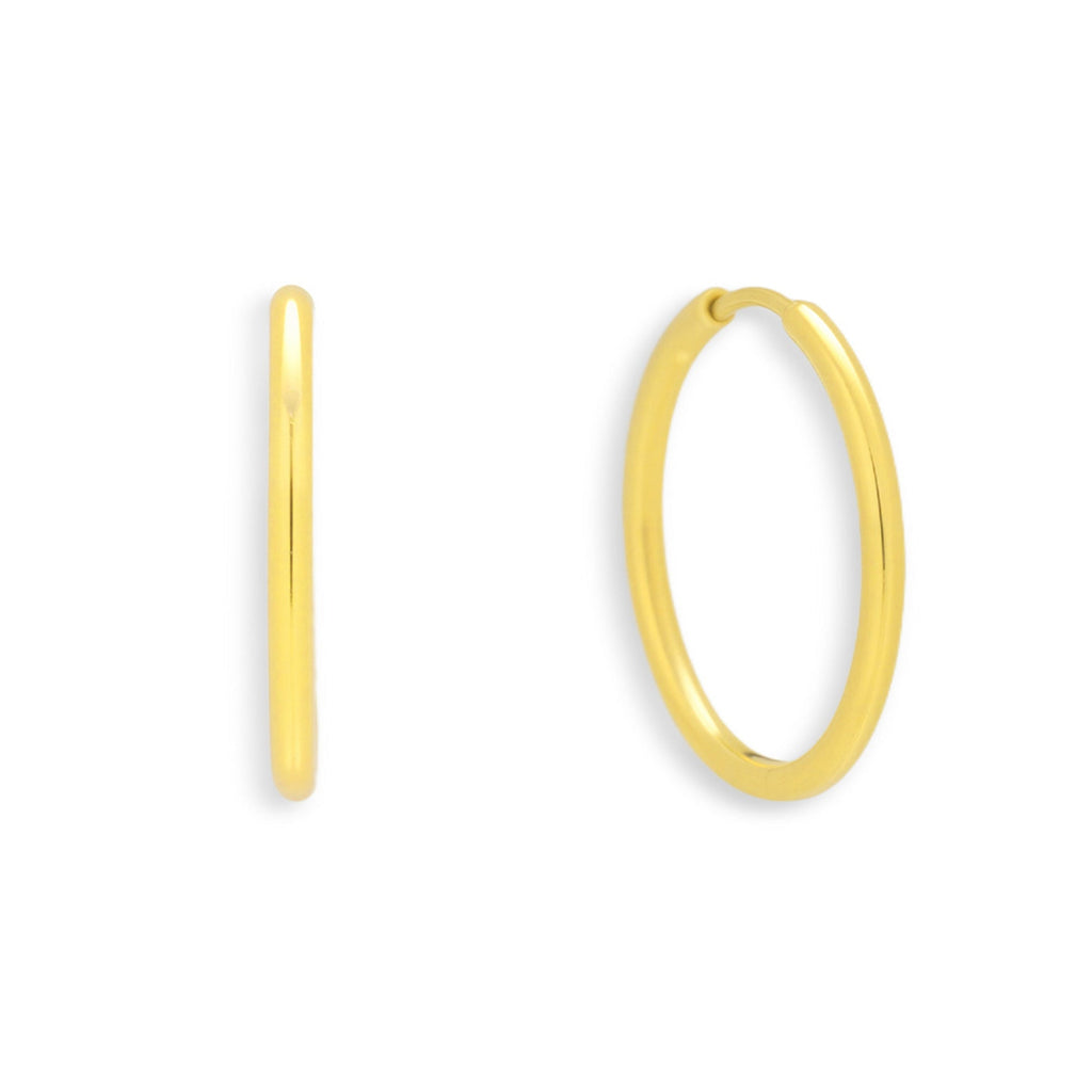 Thin Evryday Hoop Earrings Angel