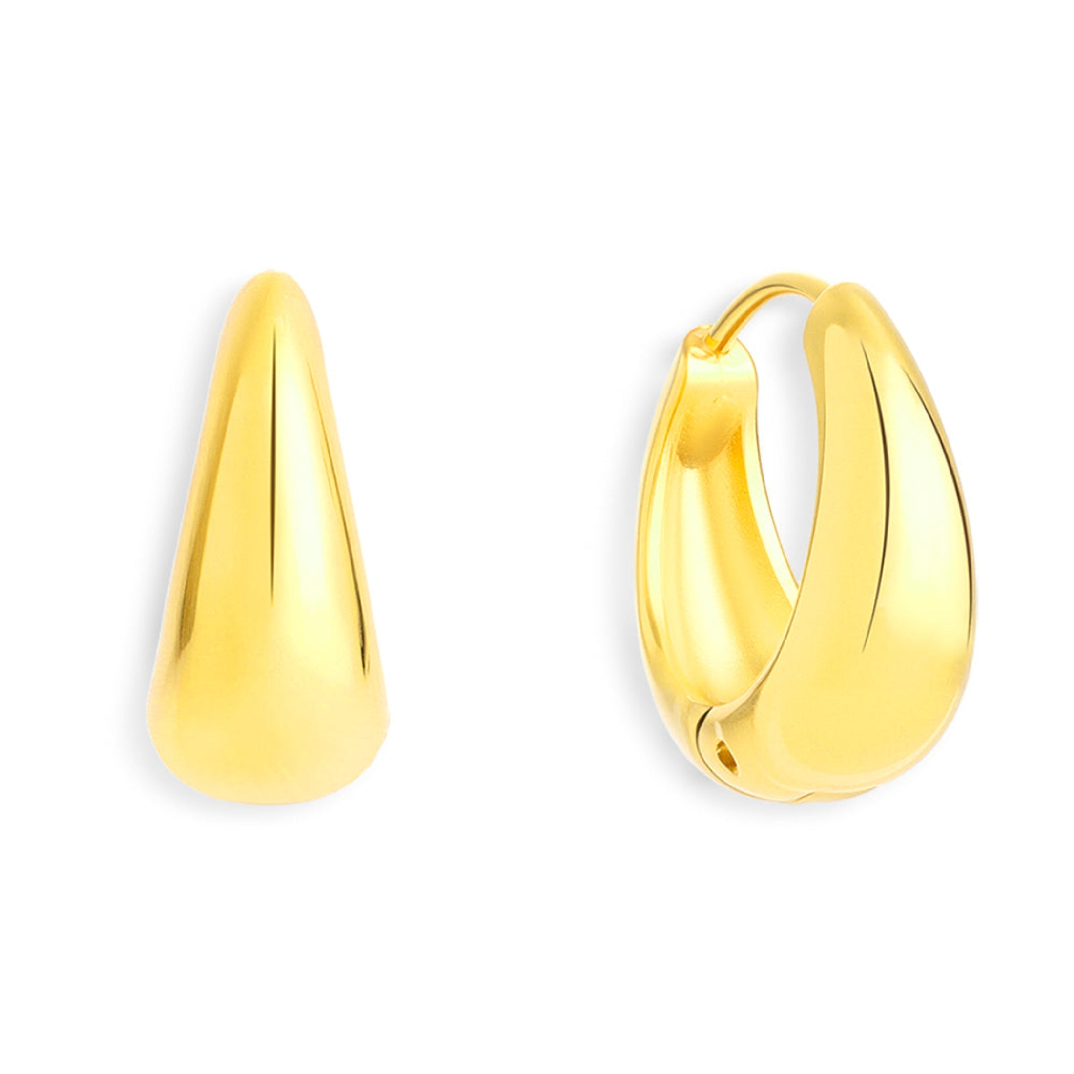 Teardrop Small Curve Hoop Earrings Angel
