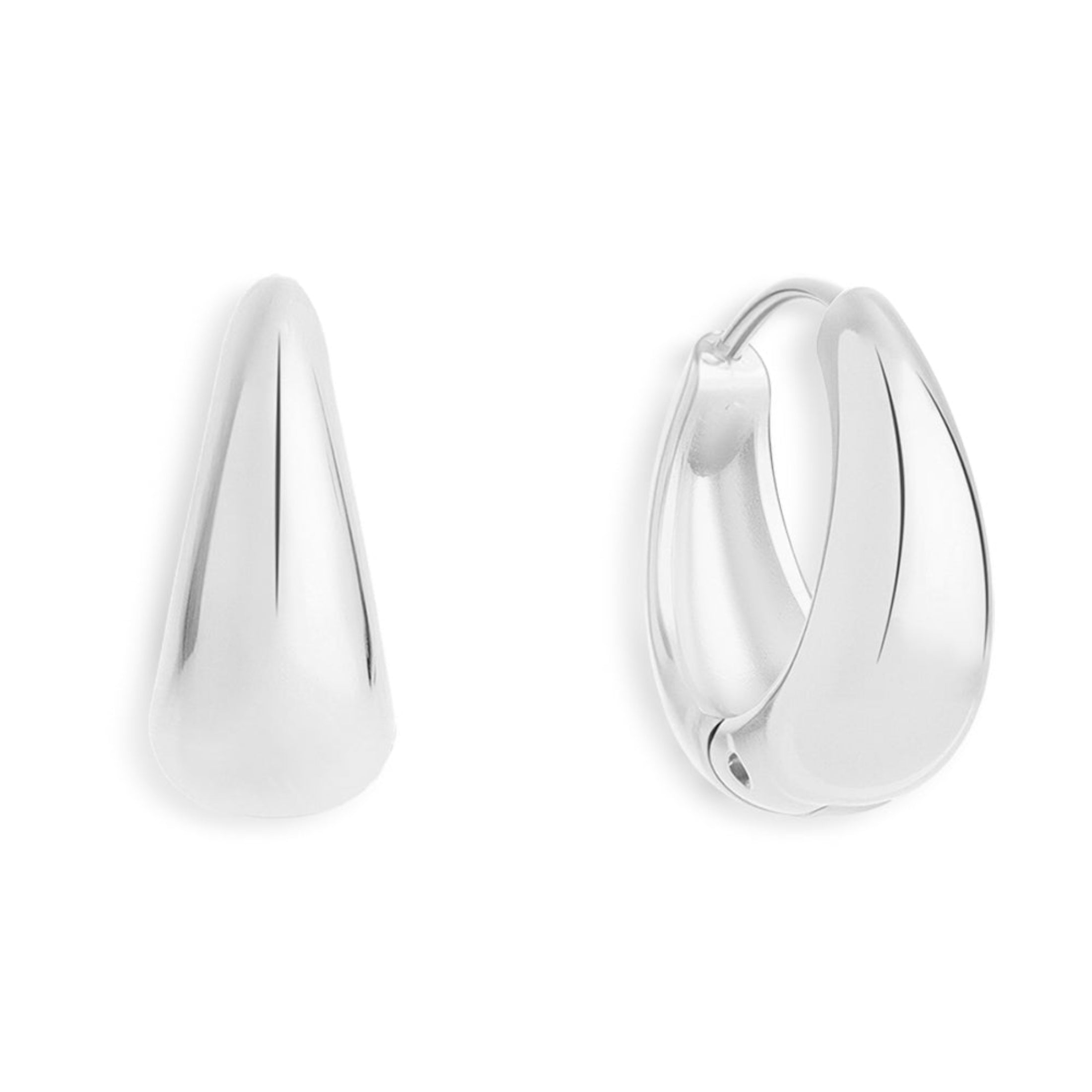 Teardrop Small Curve Hoop Earrings Angel