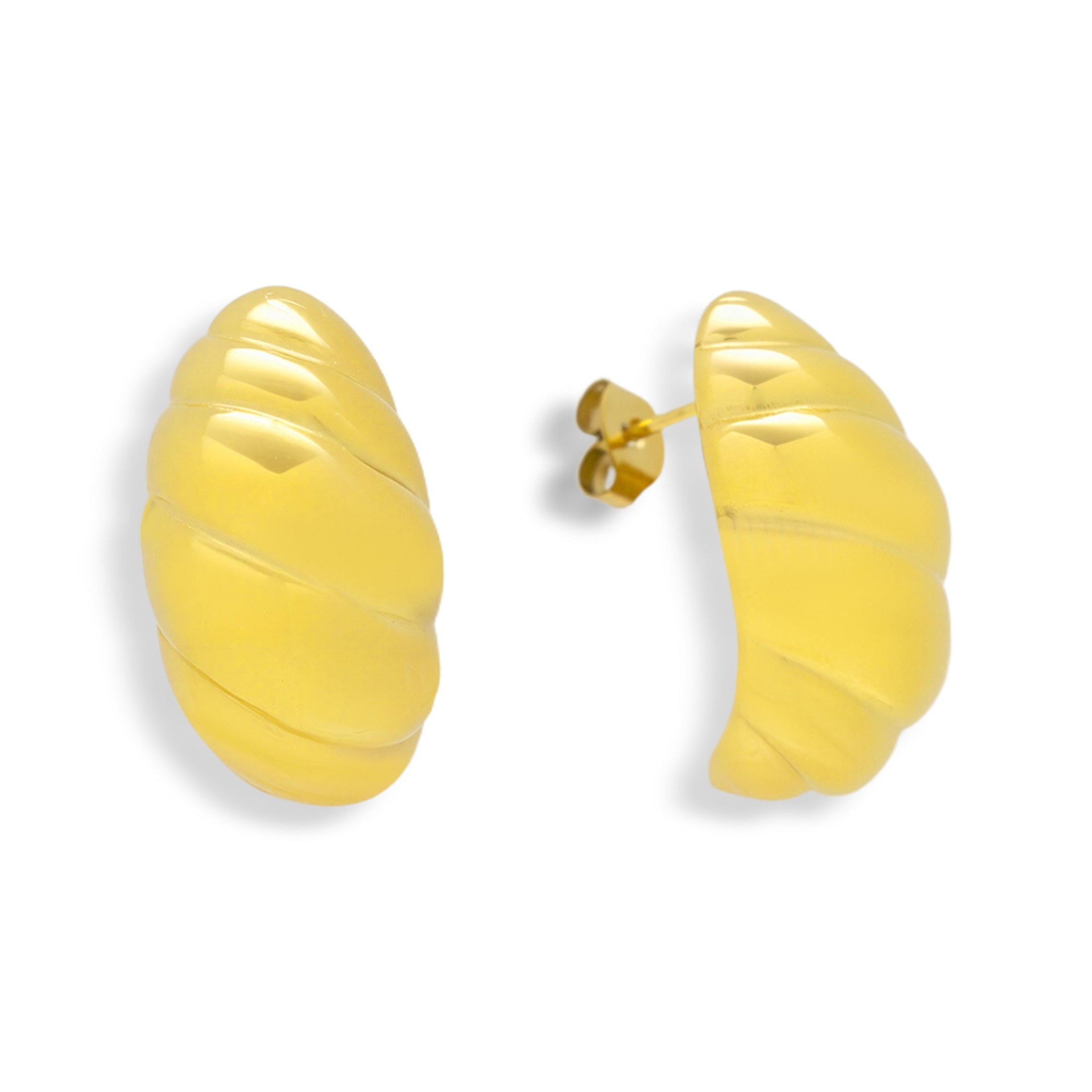Twist Shell Dome Earrings Angel