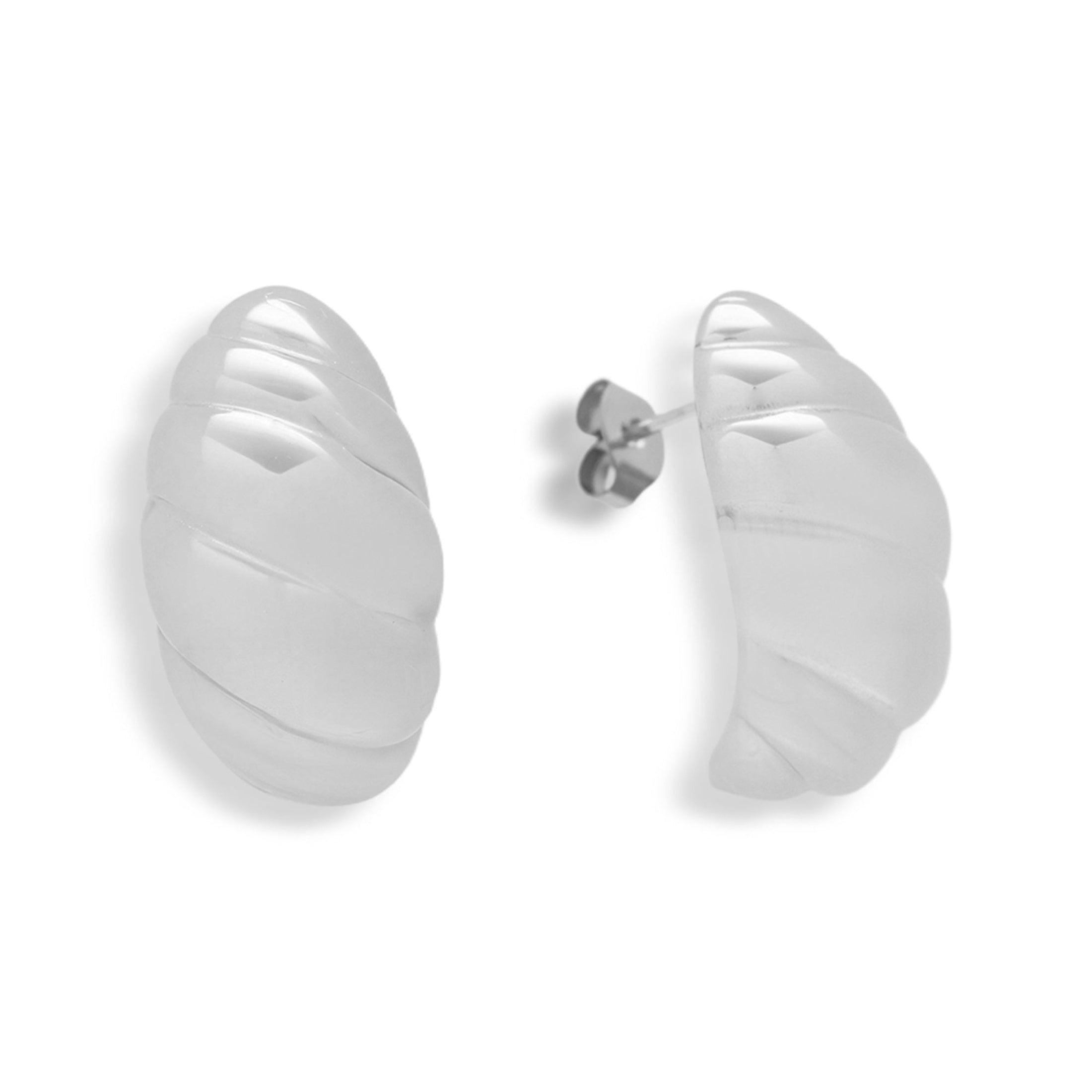 Twist Shell Dome Earrings Angel