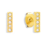 Crystal Bar Stud Earrings Angel