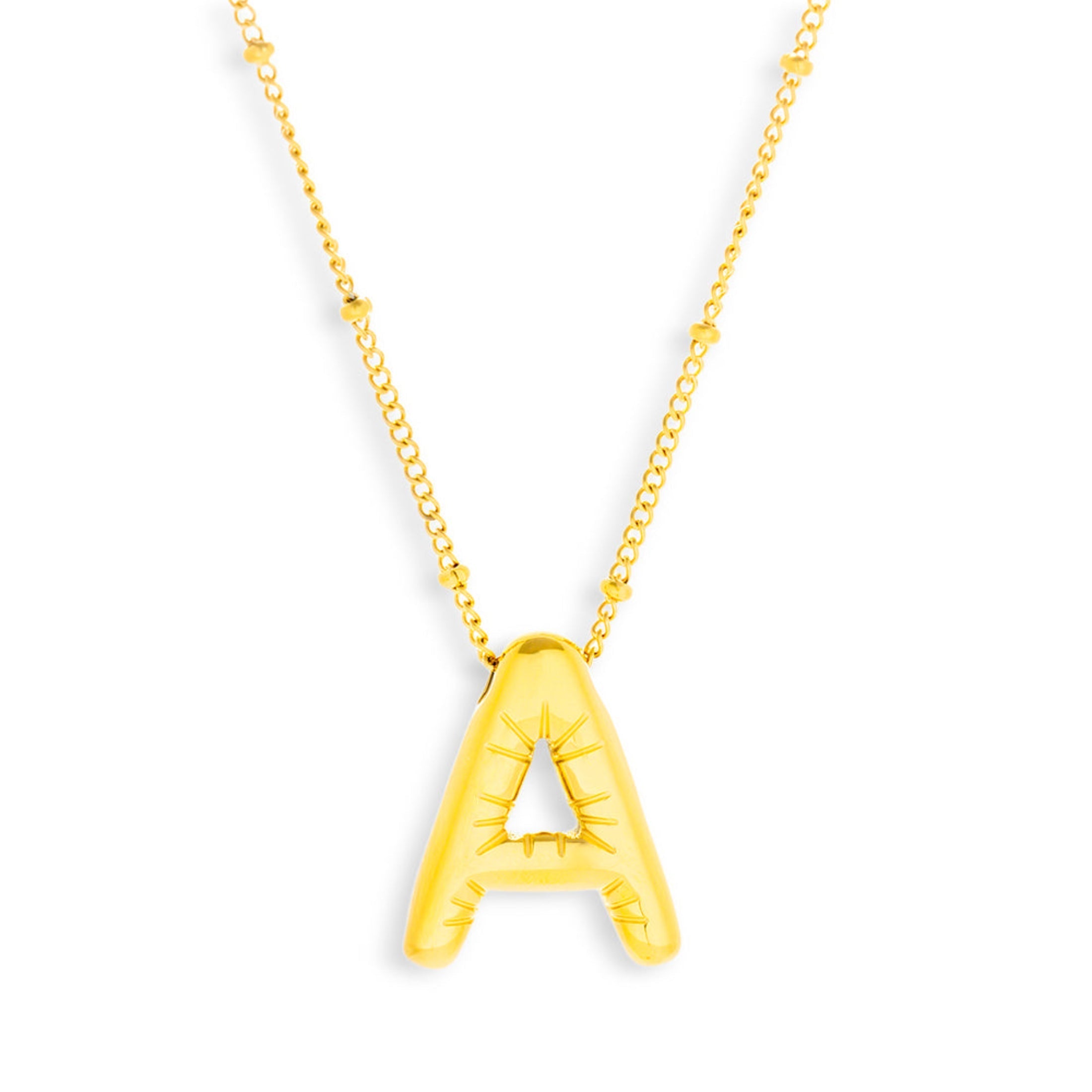 Starburst Initial Necklace Angel