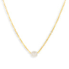 Single Pearl Drop Necklace Angel