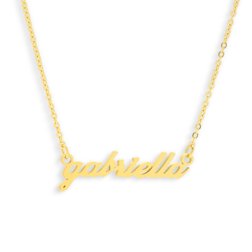 Custom/Personalized Lowercase Nameplate Cable Necklace Alice