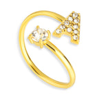 Sparkle Initial Wrap Ring Angel