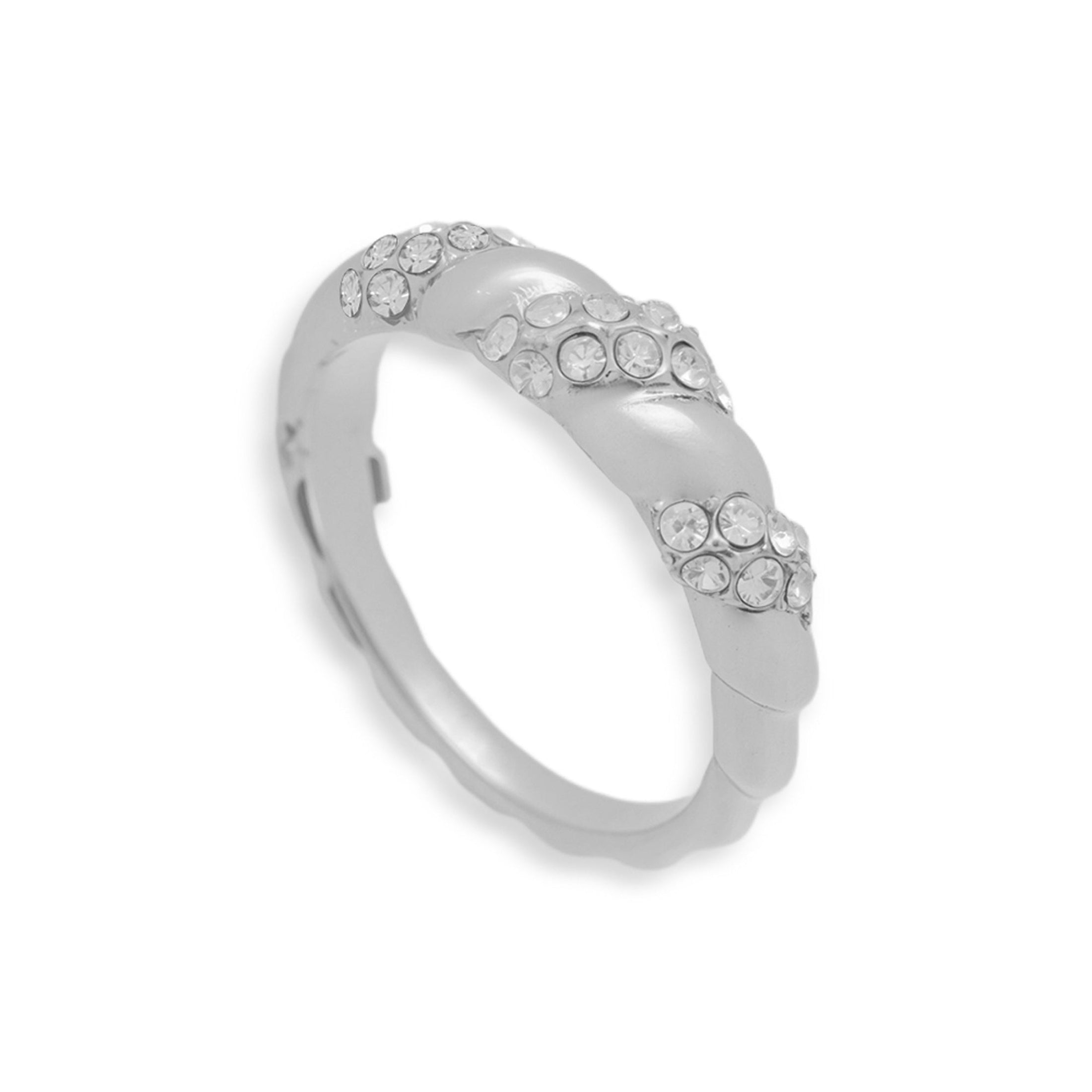 Crystal Twist Dome Ring Angel