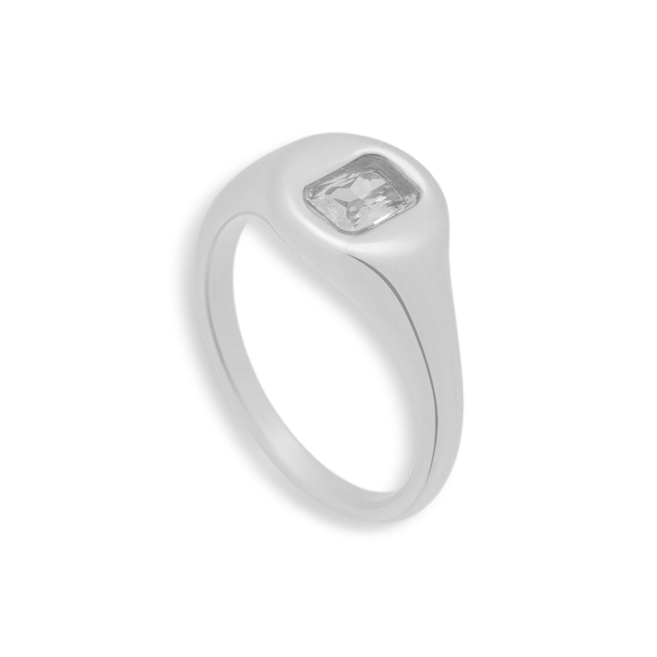 Crystal Cushion Dome Ring Angel