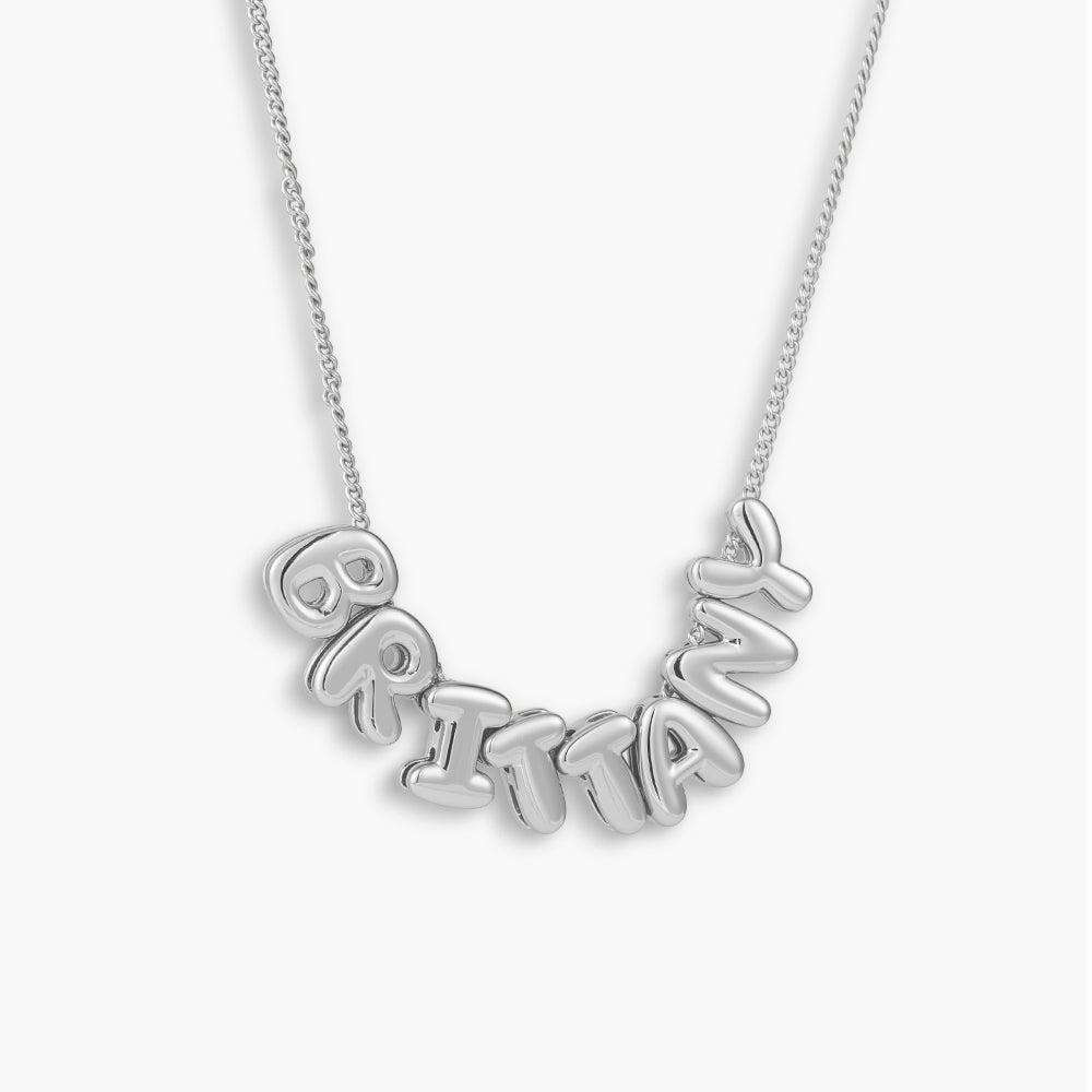 Custom/Personalized Bubble Letter Name Necklace Alice