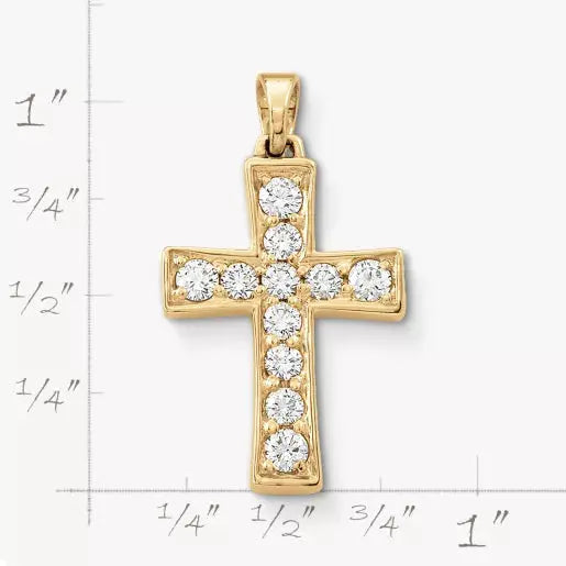 Plain Latin Cross Pendant with Diamonds James Avery