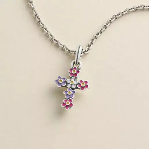 Enamel Floral Cross Pendant James Avery
