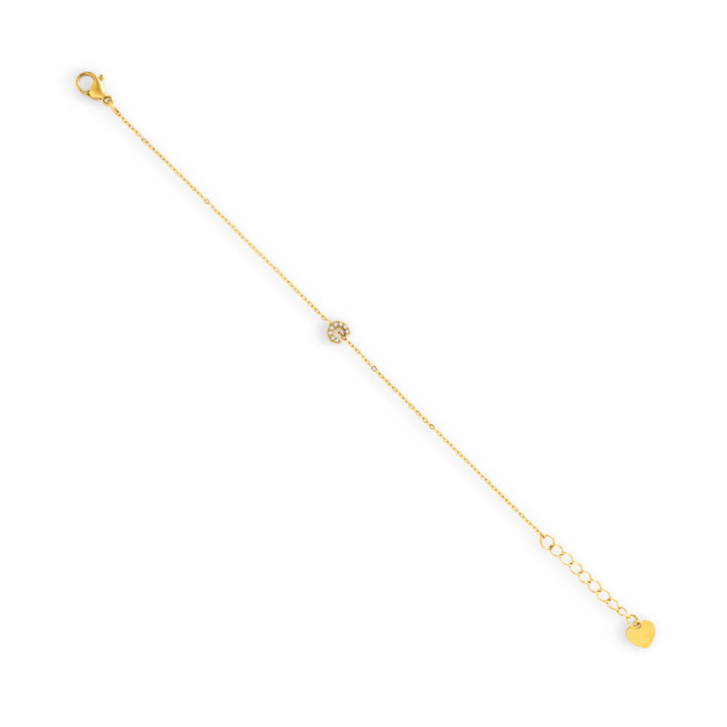 Initial Crystal Bracelet Angel