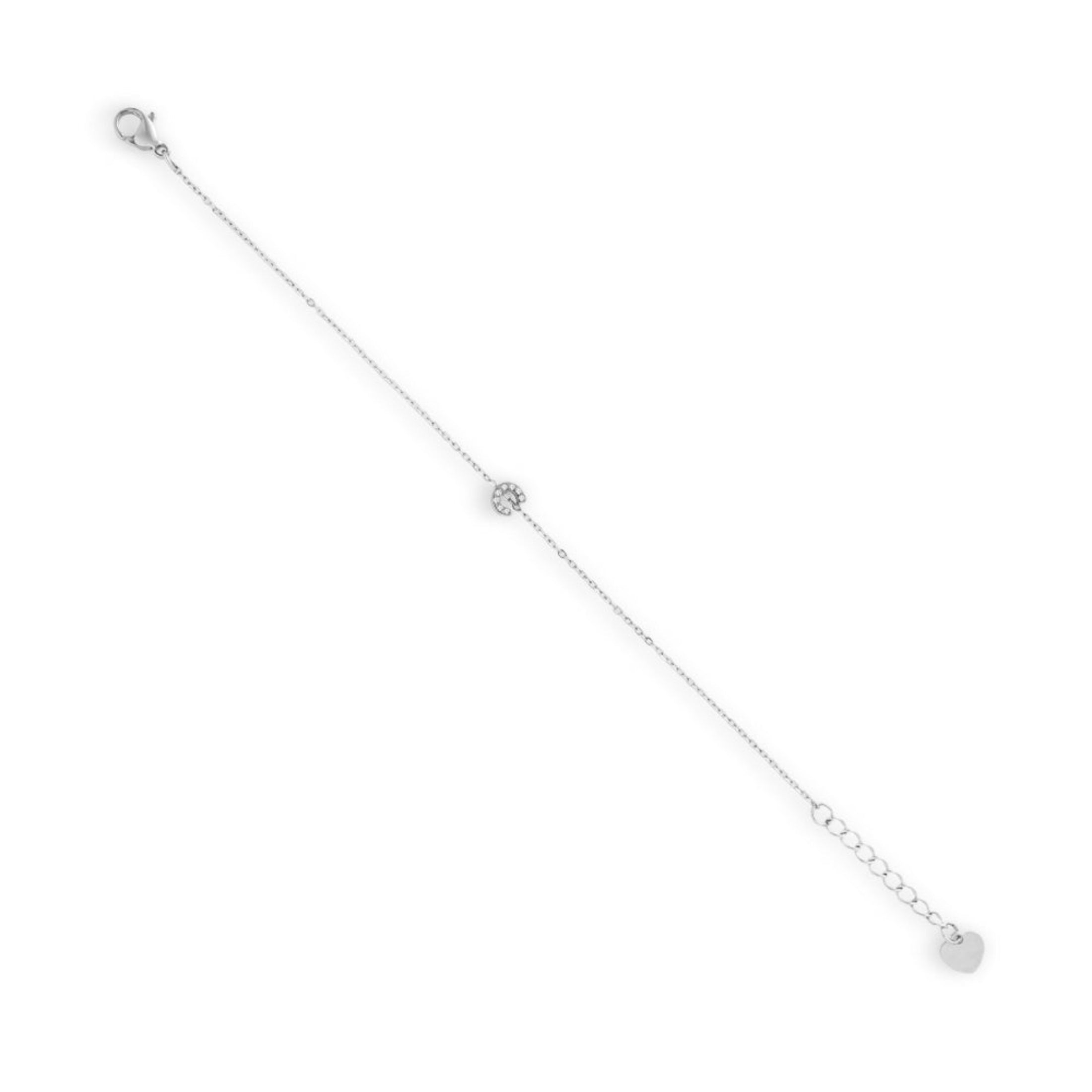 Initial Crystal Bracelet Angel