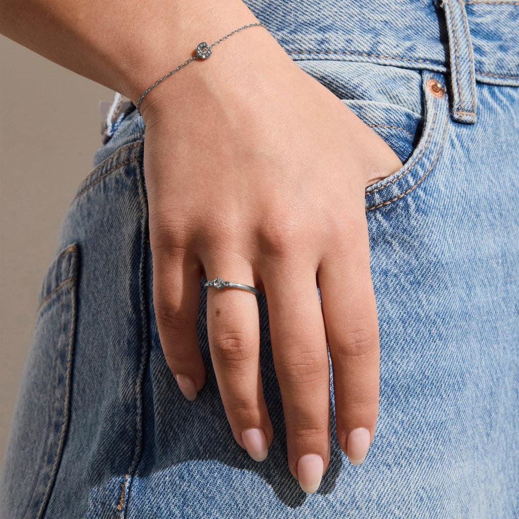 Initial Crystal Bracelet Angel