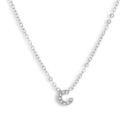 Crystal Initial Necklace Angel