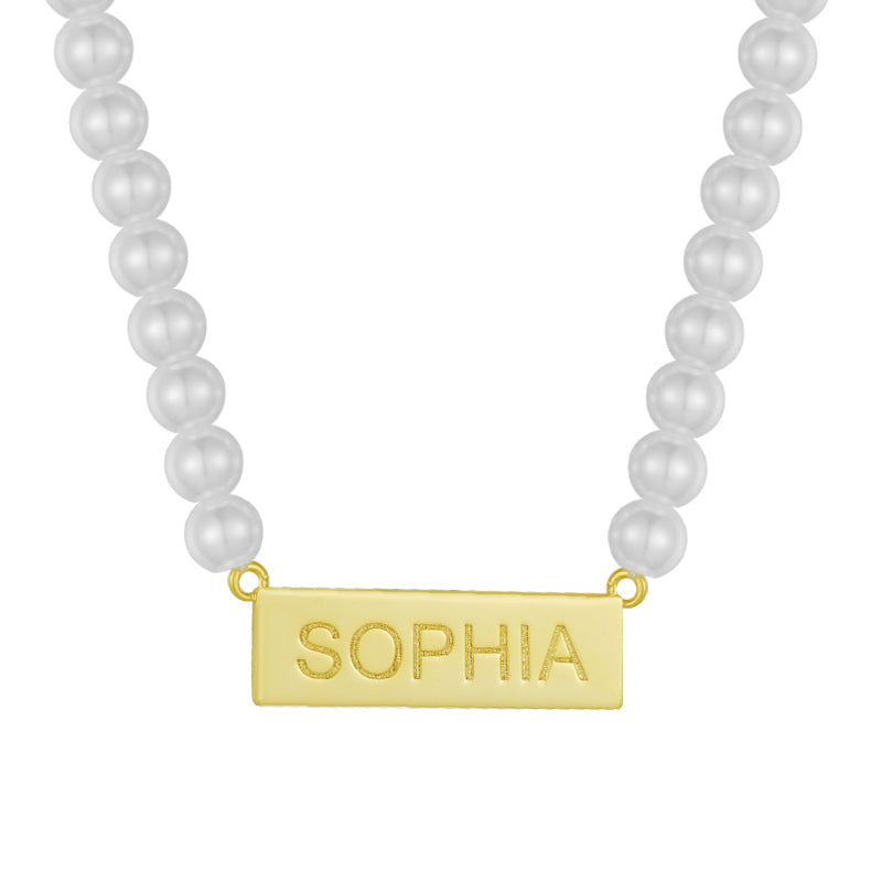 Custom/Personalized Pearl Necklace Lee