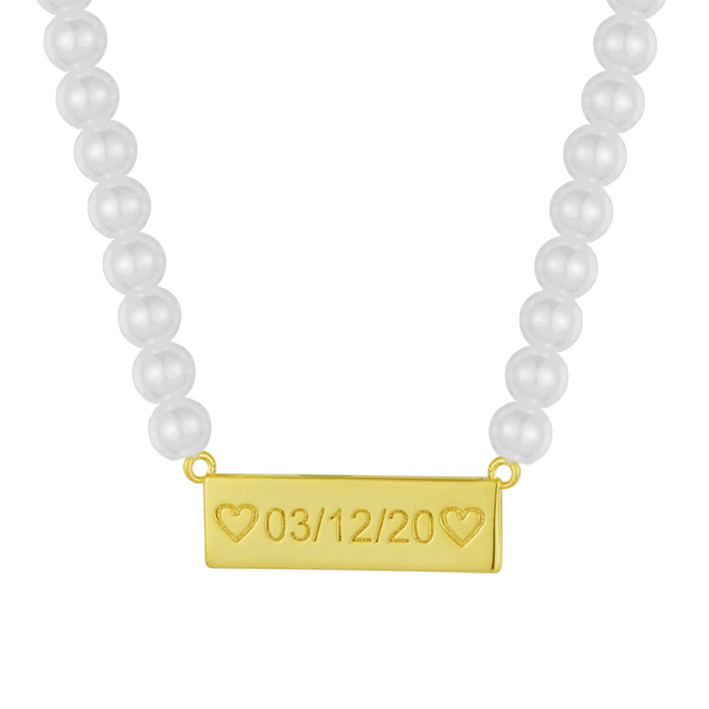 Custom/Personalized Pearl Necklace Lee