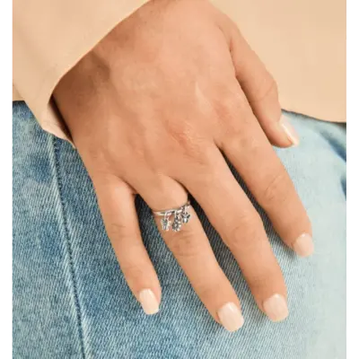 Daisy and Butterflies Dangle Ring James Avery