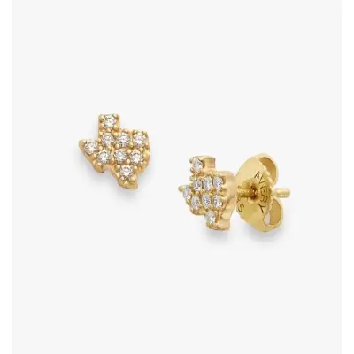 Delicate Pave Diamond Texas Studs James Avery