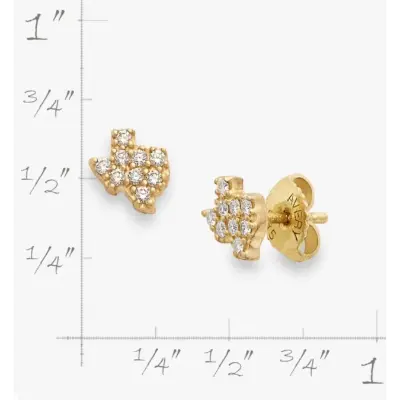 Delicate Pave Diamond Texas Studs James Avery