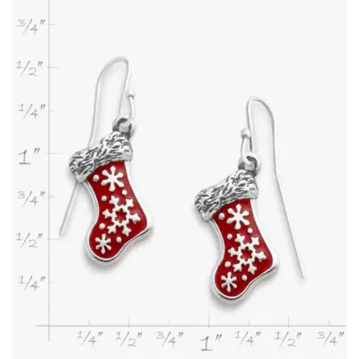 Enamel Christmas Stocking Earrings James Avery
