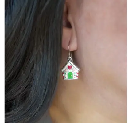 Enamel Gingerbread House Earrings James Avery