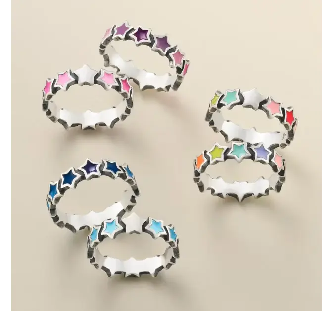 Enamel Connected Stars Ring James Avery