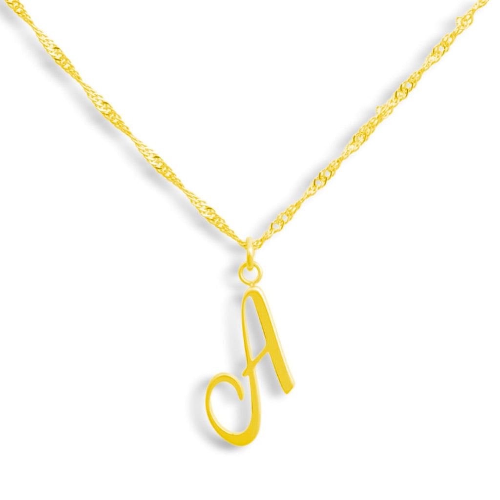 Golden Letter Necklace Angel