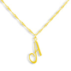 Golden Letter Necklace Angel