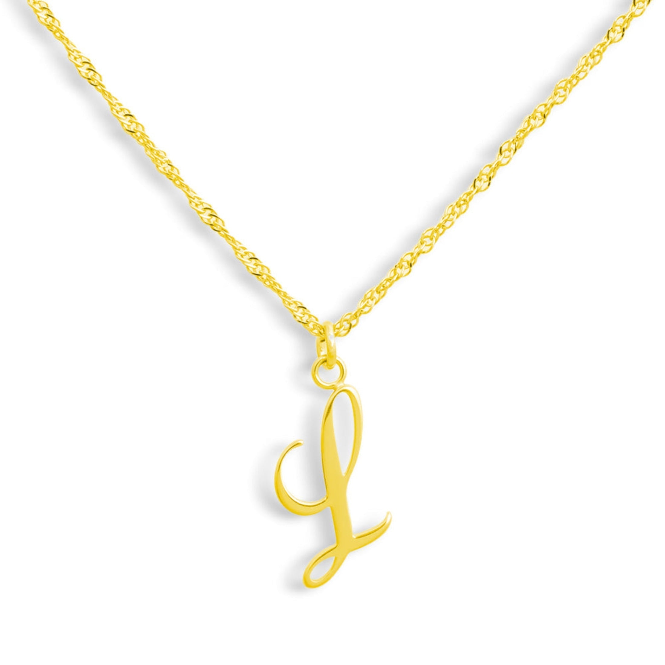 Golden Letter Necklace Angel